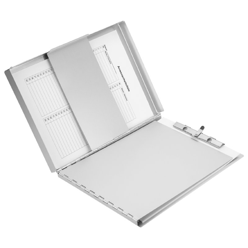 Läufer Porte-formulaires avec boîte, argent, aluminium, A4